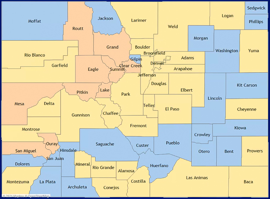 Most Colorado counties will move to lower coronavirus restrictions on