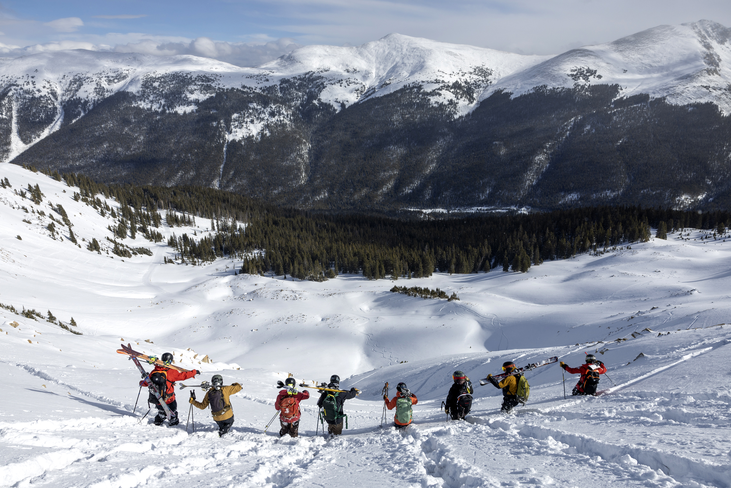 The Outsider | Plowing through precipitous powder, sans skis, for avalanche mitigation, snow conservation