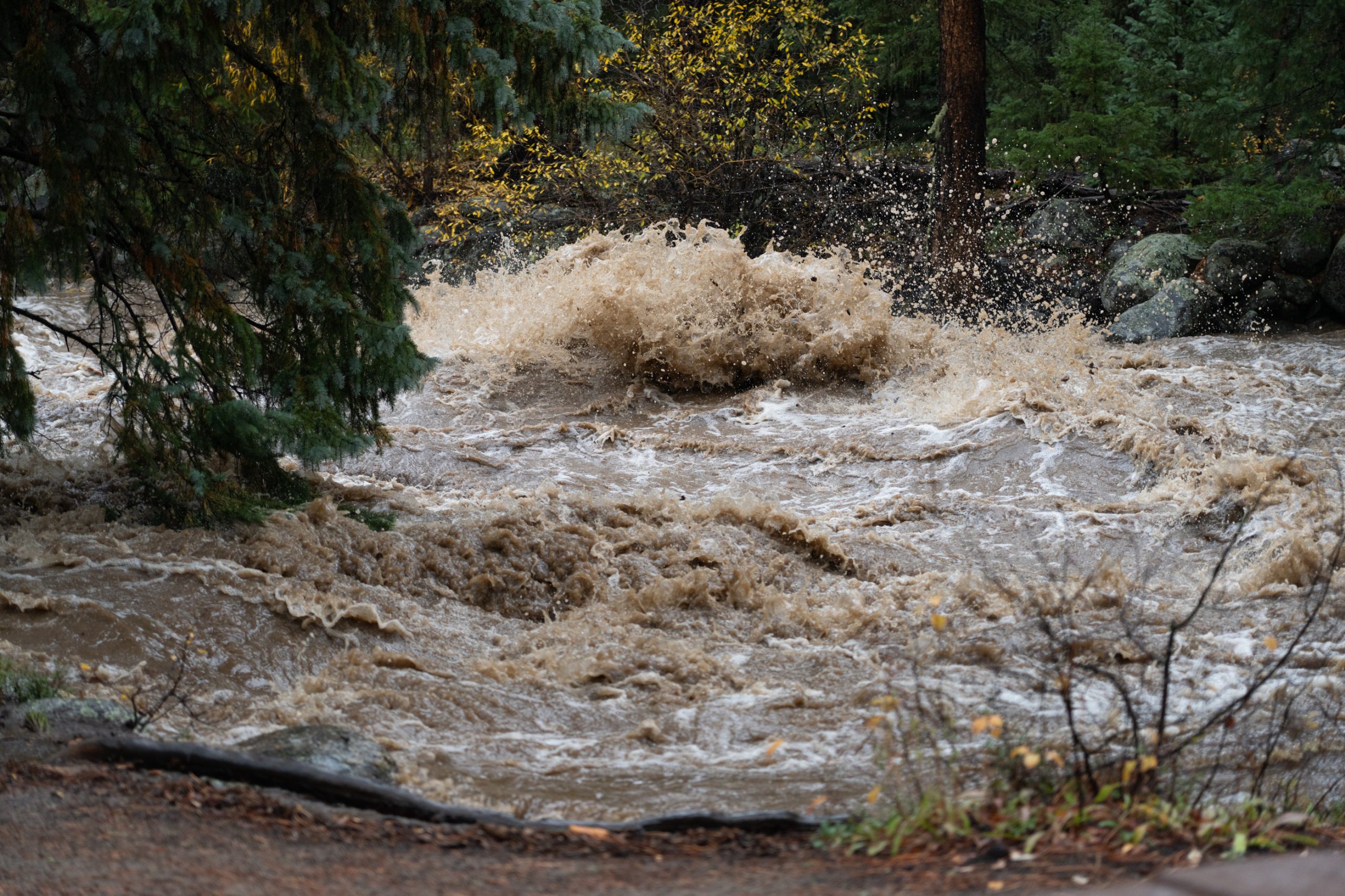 Evacuation routes blocked by raging Vallecito Creek in southwest Colorado