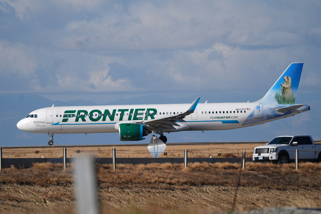 Frontier plane hits, kills person on runway during takeoff at Denver airport
