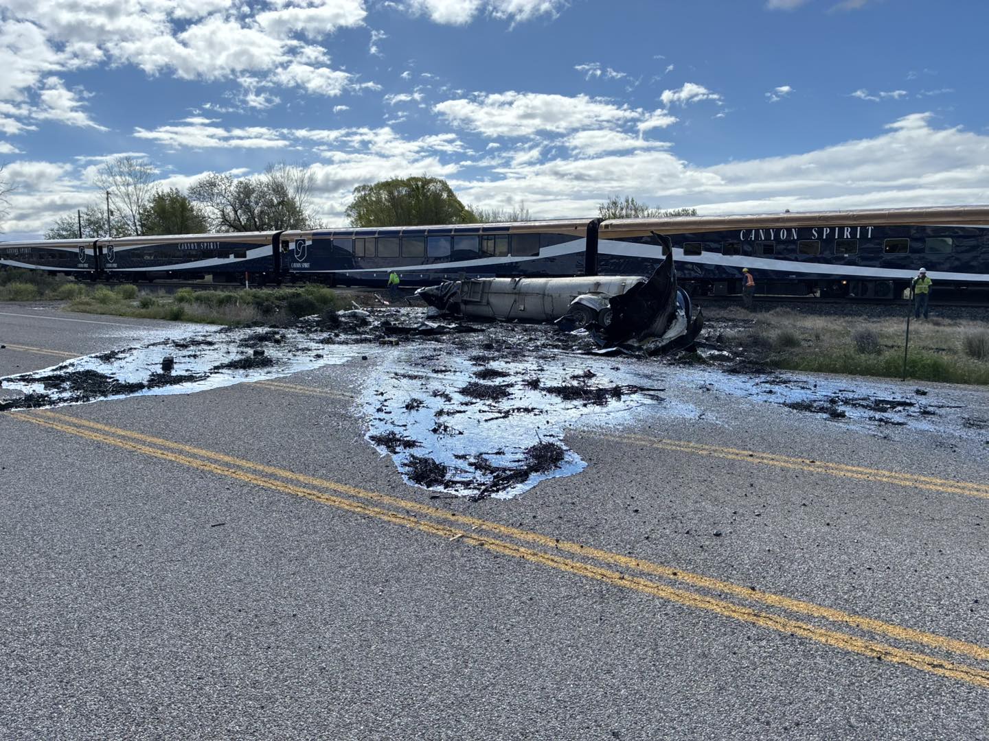 US Highway 6 closes near Rifle after passenger train strikes oil tanker