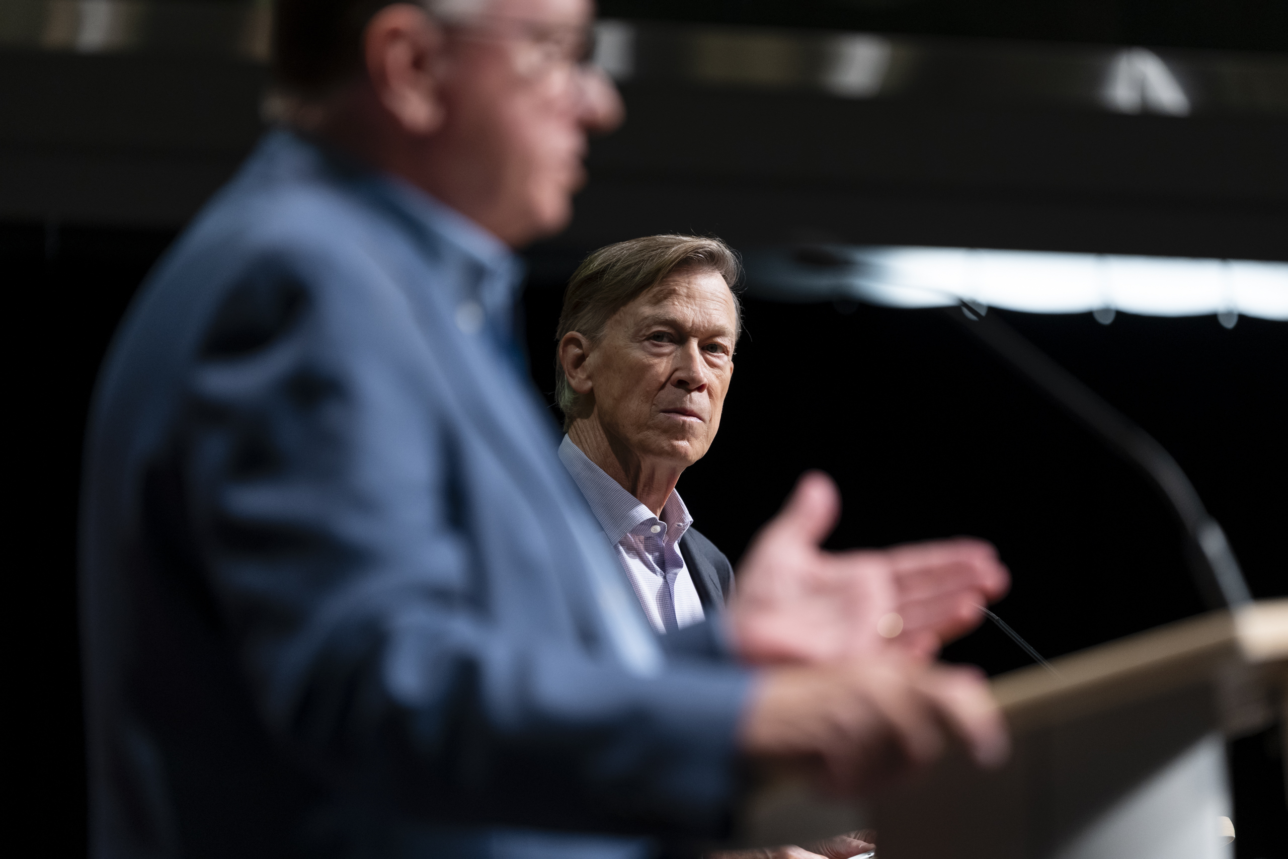 Hickenlooper and Baisley clash over Trump, fuel prices and Social Security in US Senate debate